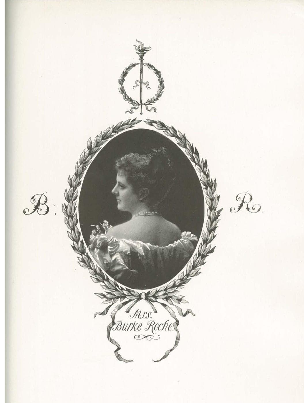 “Mrs. Burke Roche”, a plate in Fair Women from Vogue (New York, 1894) — three years after the divorce, still under her married name.