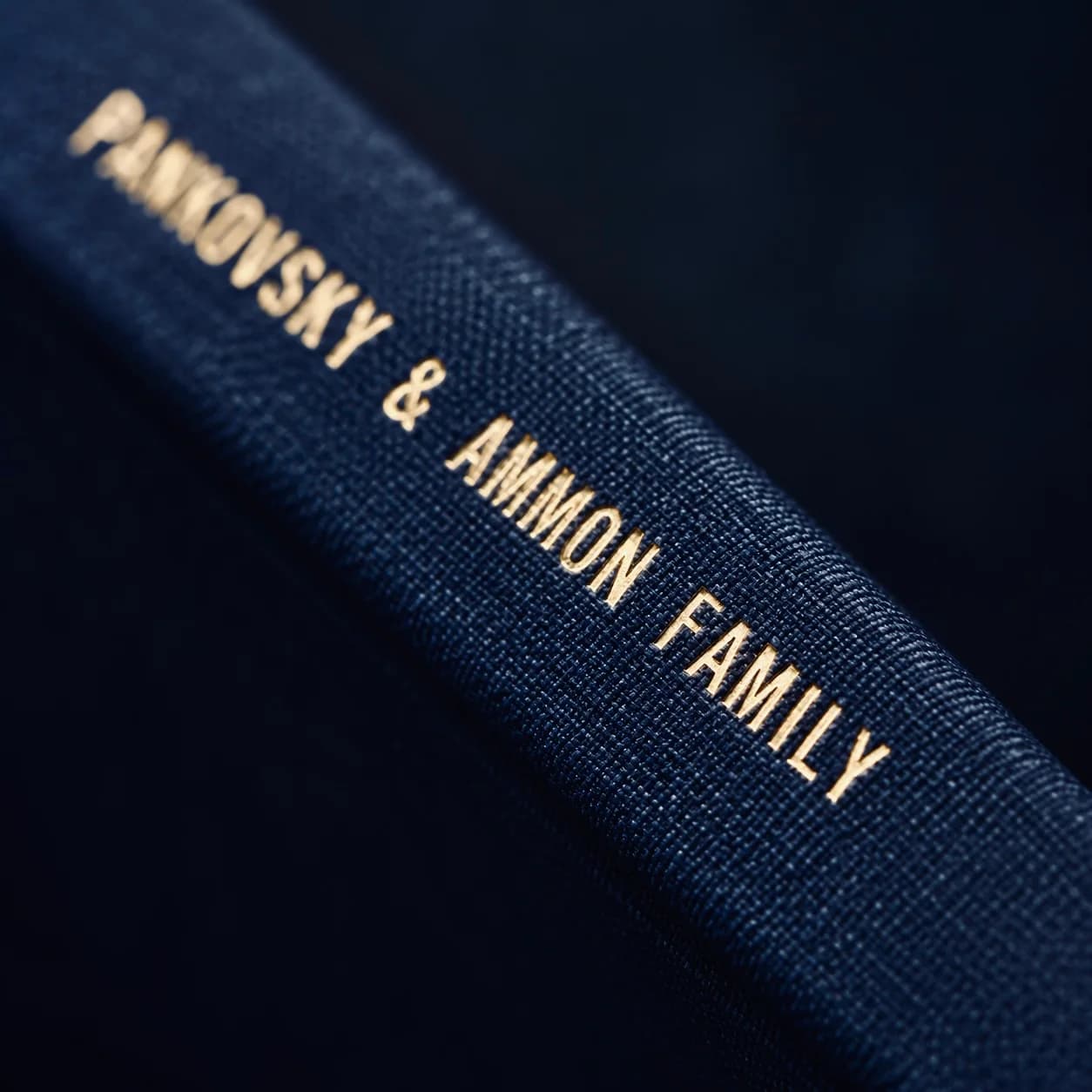 The printed Heirloom book: the spine